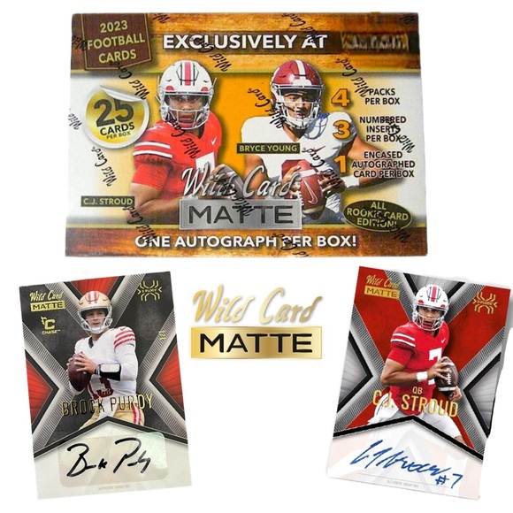 2023 WILD CARD MATTE Football NFL Rookie Limited Edition Trading Card MEGA Box - Picture 1 of 12